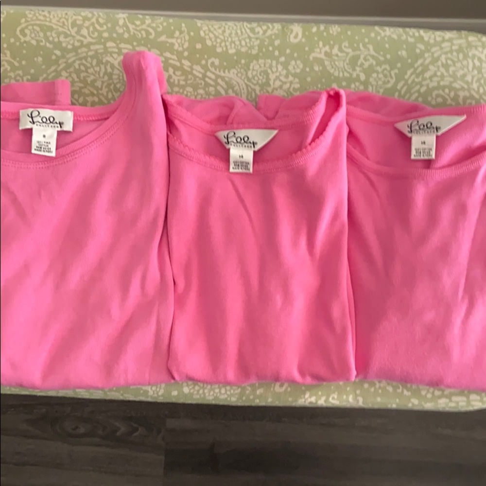 White Label Lilly Pulitzer 3 pink shirts